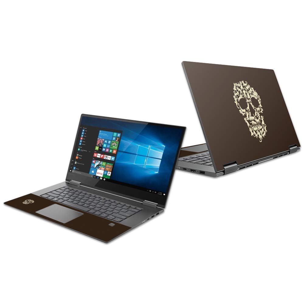 MightySkins Skin Compatible with Lenovo Yoga 730 15" (2018) - Cat Skull | Protective, Durable, and Unique Vinyl Decal wrap Cover | Easy to Apply, Remove, and Change Styles | Made in The USA