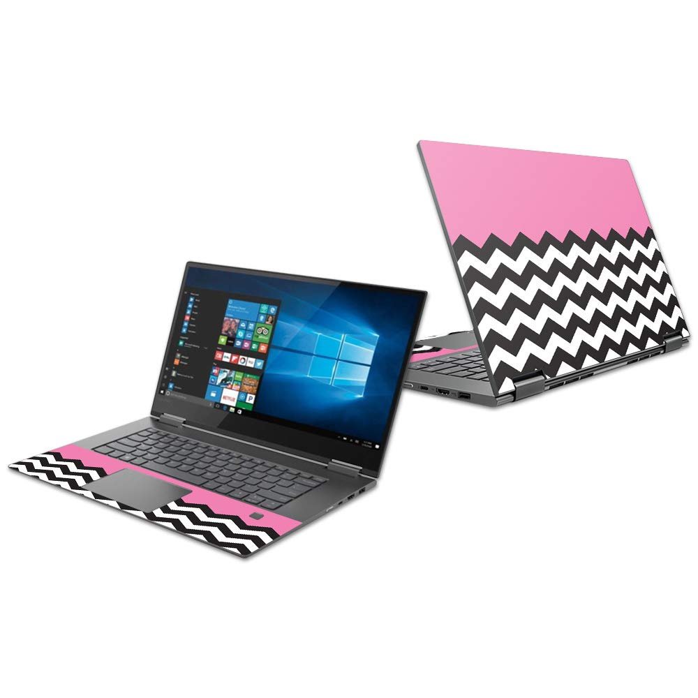 MightySkins Skin Compatible with Lenovo Yoga 730 13" (2018) - Pink Chevron | Protective, Durable, and Unique Vinyl Decal wrap Cover | Easy to Apply, Remove, and Change Styles | Made in The USA