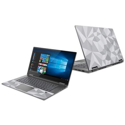 Mightyskins Skin Compatible with Lenovo Yoga 730 15" (2018) - Gray Polygon | Protective, Durable, and Unique Vinyl Decal Wrap Cover | Easy to Apply, Remove, and Change Styles | Made in The USA