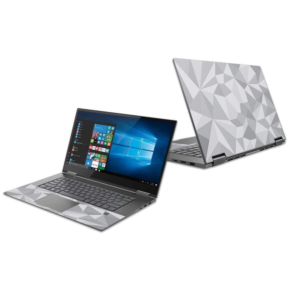 Mightyskins Skin Compatible with Lenovo Yoga 730 15" (2018) - Gray Polygon | Protective, Durable, and Unique Vinyl Decal Wrap Cover | Easy to Apply, Remove, and Change Styles | Made in The USA