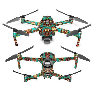 MightySkins Skin Compatible with DJI Mavic 2 Pro or Zoom - Crazy Tikis | Protective, Durable, and Unique Vinyl Decal wrap Cover | Easy to Apply, Remove, and Change Styles | Made in The USA