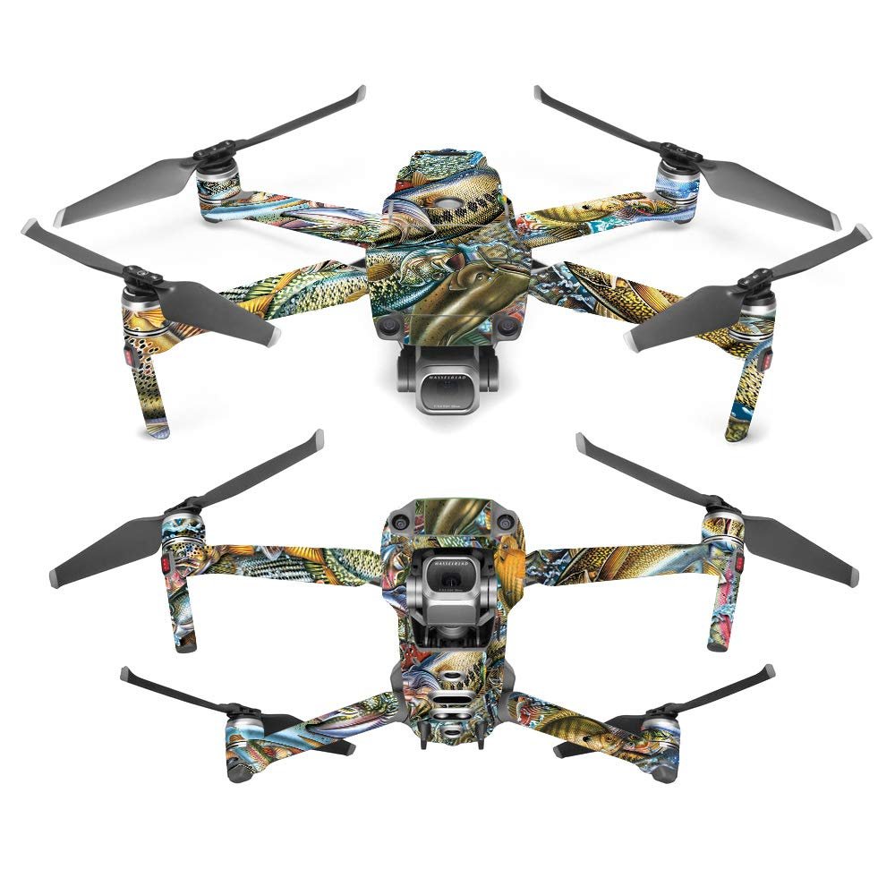 MightySkins Skin Compatible with DJI Mavic 2 Pro or Zoom - Action Fish Puzzle | Protective, Durable, and Unique Vinyl Decal wrap Cover | Easy to Apply, Remove, and Change Styles | Made in The USA