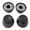 Quadrapoint Hub Cap Compatible with Popular Red Wagon Brand Plastic & Folding Wagons 7/16" Black (NOT for Wood or Steel Wagons) view 1