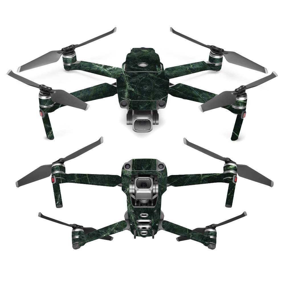 MightySkins Skin Compatible with DJI Mavic 2 Pro or Zoom - Green Marble | Protective, Durable, and Unique Vinyl Decal wrap Cover | Easy to Apply, Remove, and Change Styles | Made in The USA