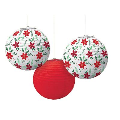 Amscan 242430 Lanterns Ppr Traditional Xmas