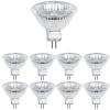 MR16 35W GU5.3 Halogen Light Bulbs 480 Lumens 12 Volt Warm White 2700K, Dimmable with Clear Glass Cover, Perfect for Landscape and Track Lighting 8 Pack view 1