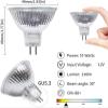 MR16 35W GU5.3 Halogen Light Bulbs 480 Lumens 12 Volt Warm White 2700K, Dimmable with Clear Glass Cover, Perfect for Landscape and Track Lighting 8 Pack view 2