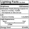MR16 35W GU5.3 Halogen Light Bulbs 480 Lumens 12 Volt Warm White 2700K, Dimmable with Clear Glass Cover, Perfect for Landscape and Track Lighting 8 Pack view 4