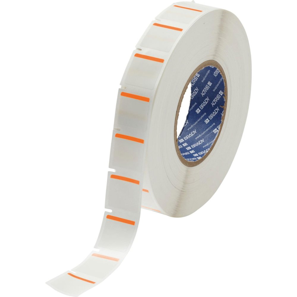 Brady Color Polyester Label - Lab Identification Labels - Compatible with i5100, i7100, IP and PR Plus Label Printer - 1 in. Width, 1 in. Height - Orange