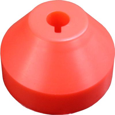 (100) Red 7" Plastic Slotted Dome Adapters - 07MRDARE-SLOT