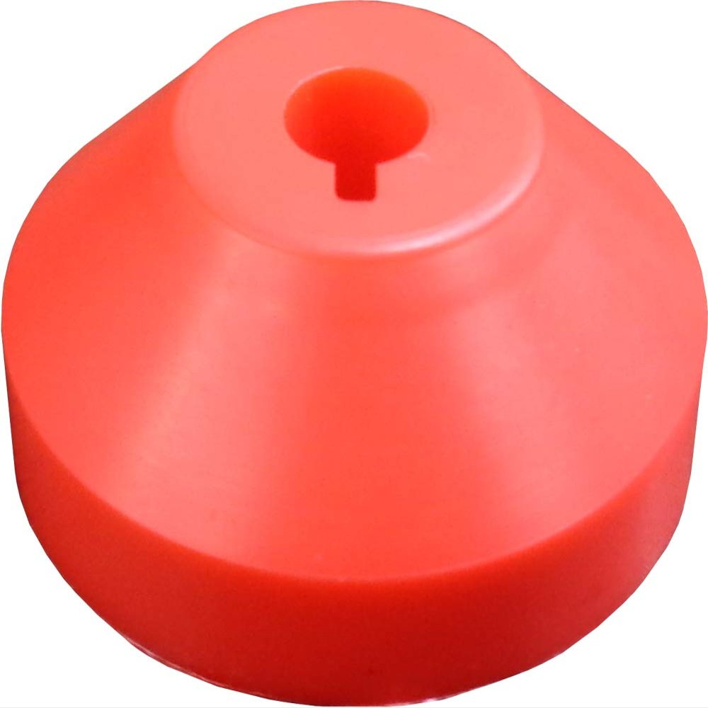 (100) Red 7" Plastic Slotted Dome Adapters - 07MRDARE-SLOT