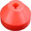 (100) Red 7" Plastic Slotted Dome Adapters - 07MRDARE-SLOT view 1