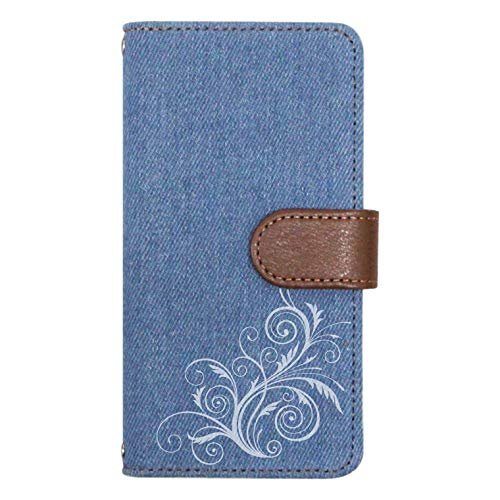 (Jills Design) iPod touch6 case Cover Notebook Type iPod Touch 6#012 Denim Light Blue Swirl Smartphone Cover Smartphone case Notebook case Notebook Cover touch6-tc012-lb05