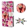 STENES Bling Case Compatible with iPod Touch 6 - Stylish - 3D Handmade Flowers Butterfly Design Magnetic Wallet Leather Cover Compatible with iPod Touch 5/6 - Red view 1