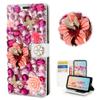 STENES Bling Case Compatible with iPod Touch 6 - Stylish - 3D Handmade Flowers Butterfly Design Magnetic Wallet Leather Cover Compatible with iPod Touch 5/6 - Red view 2