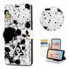 STENES Bling Case Compatible with iPod Touch 6 - Stylish - 3D Handmade Camellia Flowers Crown Bowknot Design Magnetic Wallet Leather Cover Compatible with iPod Touch 5/6 - Black&White view 2