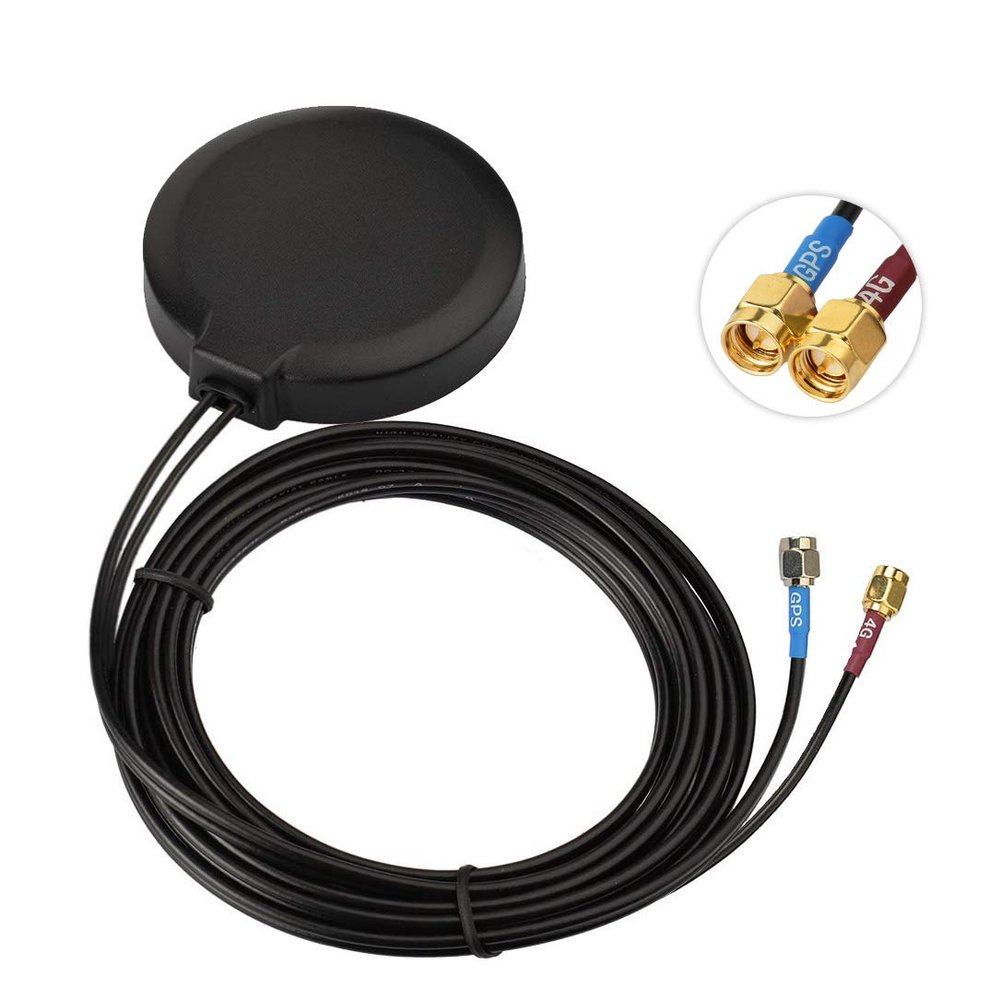 Bingfu 4G LTE Cellular GPS Adhesive Magnetic Mount Antenna for Vehicle Car Truck Bus Van 4G LTE GPS Tracker Real Time Tracking Mobile DVR Security Camera Video Recorder Industrial Gateway Modem Router