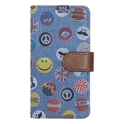 iPod touch6 case Cover Notebook Type iPod Touch 6#012 Denim Light Blue Badge Smartphone Cover Smartphone case Notebook case Notebook Cover touch6-tc012-lb15