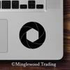 Minglewood Trading Lime | Aperture 15w x 15h inches Vinyl Decal | Camera Shutter Lens SLR F-Stop Photography | Die Cut Sticker view 2