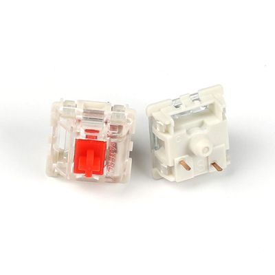 YMDK Gateron Switches Mx Keyboard Switch 3pin SMD LED Underglow Led Compatible for MX Mechanical Keyboards Transparent Cover White Base (SMD Red 68 PCS)