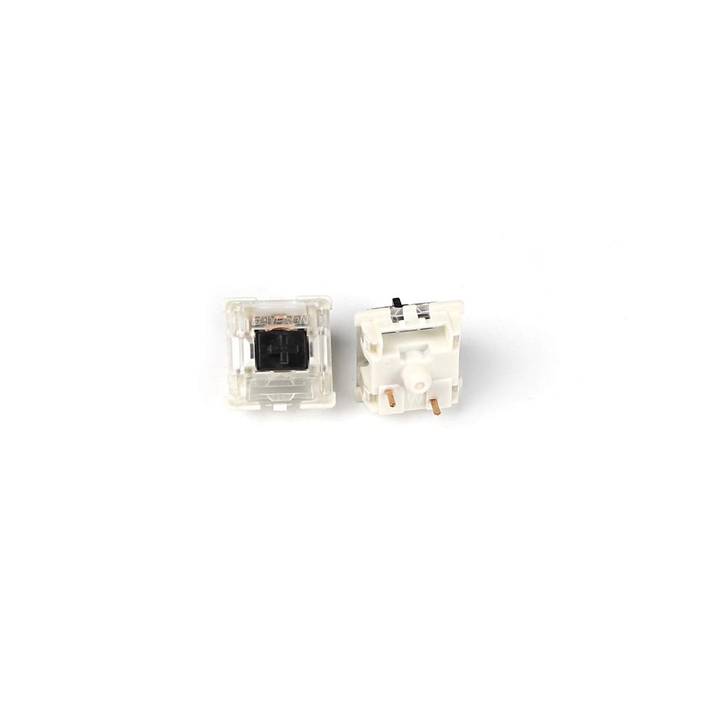 YMDK Gateron Switches Mx Keyboard Switch 3pin SMD LED Underglow Led Compatible for MX Mechanical Keyboards Transparent Cover White Base (SMD Black 24 PCS)