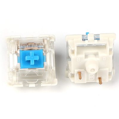 YMDK Gateron Switches Mx Keyboard Switch 3pin SMD LED Underglow Led Compatible for MX Mechanical Keyboards Transparent Cover White Base (SMD Blue 24 PCS)