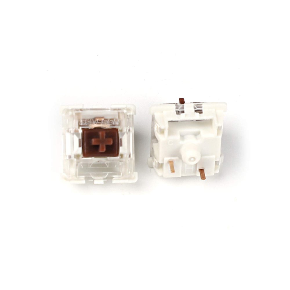 YMDK Gateron Switches Mx Keyboard Switch 3pin SMD LED Underglow Led Compatible for MX Mechanical Keyboards Transparent Cover White Base (SMD Brown 88 PCS)