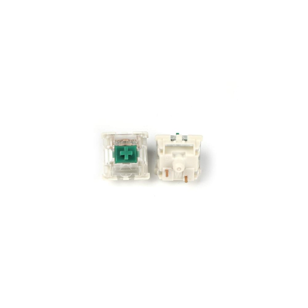 YMDK Gateron Switches Mx Keyboard Switch 3pin SMD LED Underglow Led Compatible for MX Mechanical Keyboards Transparent Cover White Base (SMD Green 68 PCS)