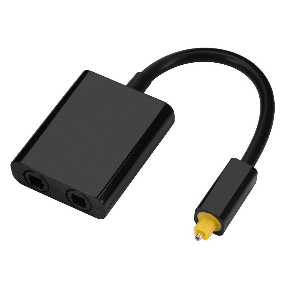 Eboxer Digital Fiber Optical Splitter 1 in 2 Out Audio Adapter Cable [ Enhancement] Audio Splitter Cable Fiber Converter for Computer CD DVD for for TV Box, etc