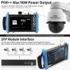 Rsrteng CCTV Camera Tester, 8K 32MP 4K 12MP IP Camera Tester with POE++, CVBS Camera Tester, 1CH SFP Interface 7" IPS Touch Screen Cable Tester Network Tool Support HDMI IPC Tester IPC-9800Pro view 4