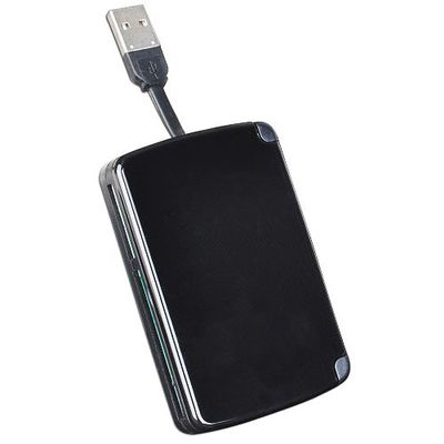 All-in-One Portable USB 2.0 Card Reader w/Built-in Storage for 9 Cards ADA-623A