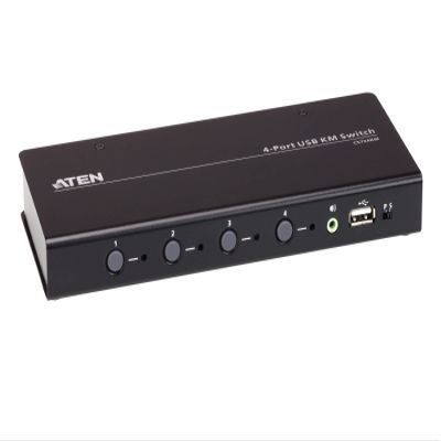ATEN CS724KM 4 Port USB KM Switch (Cables Included) Boundless Switching Support Extended Desktops 4 Monitors per pc up to 8 pc Daisy Chained