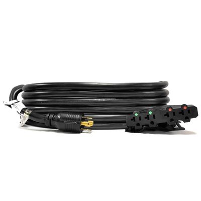 Ceptics 10-Ft 30-Amp Generator Distribution Extension Cord (L14-30 to 4x 5-15/20R) | 4-prong locking plug | 30A to 20A, 125/250V
