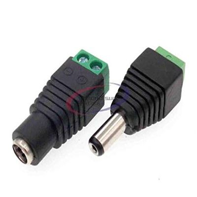5 x Male + 5 x Female 2.1x5.5mm DC Power Cable Jack Adapter Connector Plug Led Strip CCTV Camera Use 12V
