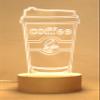 Innerest Night Light for Kids Room Decor 3D Optical Illusion Lamp Cute Bedside Table Lamp (Coffee) view 2