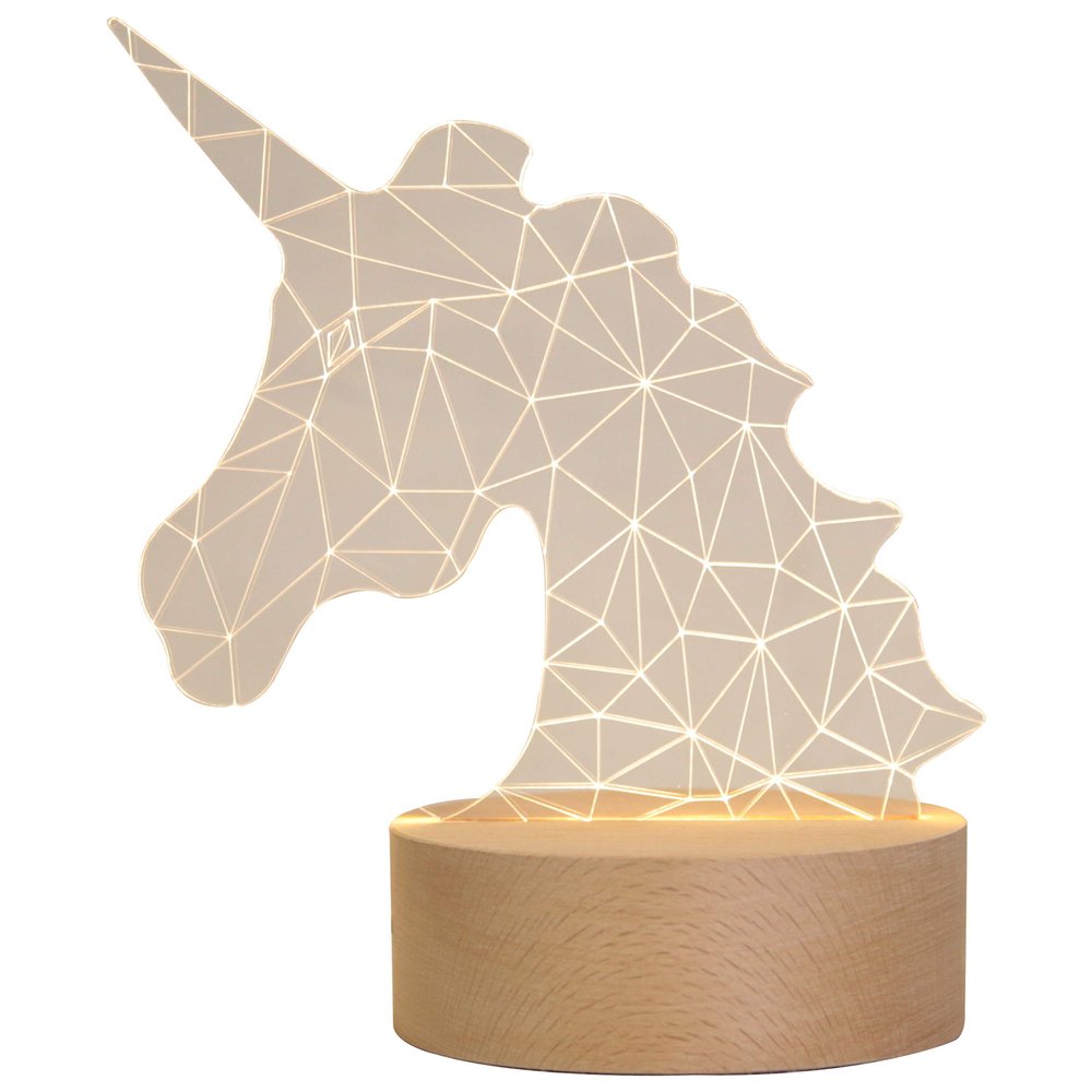 Innerest Night Light for Kids 3D Optical Illusion Lamp Cute Table Lamp Nursery Lamp (Unicorn)