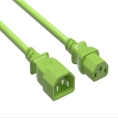 Cable Leader 8ft IEC-320 C13 to C14 Heavy-Duty Power Extension Cord 18 AWG 10A/250V SJT, Computer to PDU CPU Power Extension Cable, PC Power Cable
