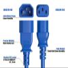 Cable Leader 2ft IEC-320 C13 to C14 Heavy-Duty Power Extension Cord 18 AWG 10A/250V SJT, Computer to PDU CPU Power Extension Cable, PC Power Cable view 4