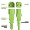 Cable Leader 4ft IEC-320 C13 to C14 Heavy-Duty Power Extension Cord 18 AWG 10A/250V SJT, Computer to PDU CPU Power Extension Cable, PC Power Cable view 4