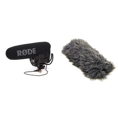 Rode VideoMicPro Compact Directional On-Camera Microphone with Rycote Lyre Shockmount & Rode DDC-GO DeadCat Go Artificial Fur Microphone Wind Shield for VideoMic GO