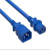 Cable Leader 14 AWG 6 ft Extension Power Cable IEC320 C13 to IEC320 C14, 15 Amp, 250 Volt, Computer, PDU, UPS, Blue Power Extension Power Cord view 1