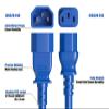Cable Leader 14 AWG 6 ft Extension Power Cable IEC320 C13 to IEC320 C14, 15 Amp, 250 Volt, Computer, PDU, UPS, Blue Power Extension Power Cord view 4