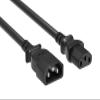 Cable Leader 8ft IEC-320 C13 to C14 Heavy-Duty Power Extension Cord 14 AWG 15A/250V SJT, Black view 1