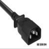 Cable Leader 8ft IEC-320 C13 to C14 Heavy-Duty Power Extension Cord 14 AWG 15A/250V SJT, Black view 2
