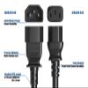 Cable Leader 8ft IEC-320 C13 to C14 Heavy-Duty Power Extension Cord 14 AWG 15A/250V SJT, Black view 4