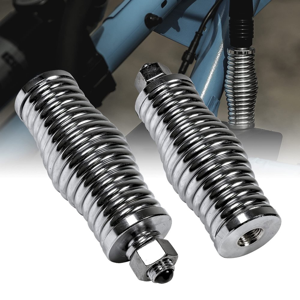 True MODS 2pc Heavy-Duty LED Whip Light Flag Spring Mount Mounting Base [Chrome-Finish] [Quick Release] [1/2" 20 Thread] for Offroad UTV ATV SxS Side-by-Side 4 Wheeler Polaris RZR Can-Am Maverick X3
