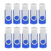 Aiibe 32 GB Flash Drive 10 Pack USB Flash Drives 32G USB 2.0 Memory Stick Thumb Drive Data Storage Swivel Keychain Design Pen Zip Drives Wholesale/Lot/Bulk (10 Pack, 32GB, Blue) view 2