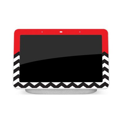 MightySkins Skin Compatible with Google Home Hub - Red Chevron | Protective, Durable, and Unique Vinyl Decal wrap Cover | Easy to Apply, Remove, and Change Styles | Made in The USA