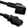 Right Angled C20 to C13 Power Cord - 3 Foot, 15A/250V, 14/3 AWG, IEC 60320 - Iron Box Part # IBX-67202-03 view 1