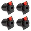 (4 Pack) Genuine PROCRAFT PC-TJ084A 1/4in TRS Panel Mount Locking Jack in Black view 1